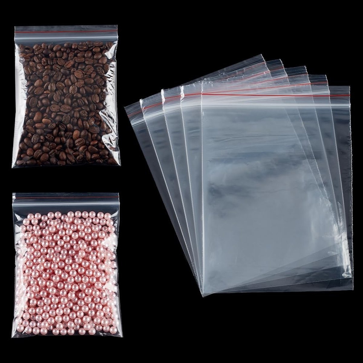 Store_8 - Zipper sluitzakken - 100 stuks - Transparant - Plastic zakken voor diverse toepassingen - Perfect voor opslag en bescherming - 17x12cm