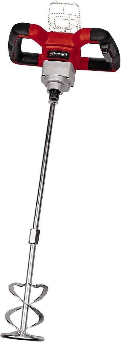 Accu Verf- Mortelmenger - Mixer Elektrisch - Mengen van Materialen - Elektronische Snelheidsregeling - M14 Opname - Rood Zwart