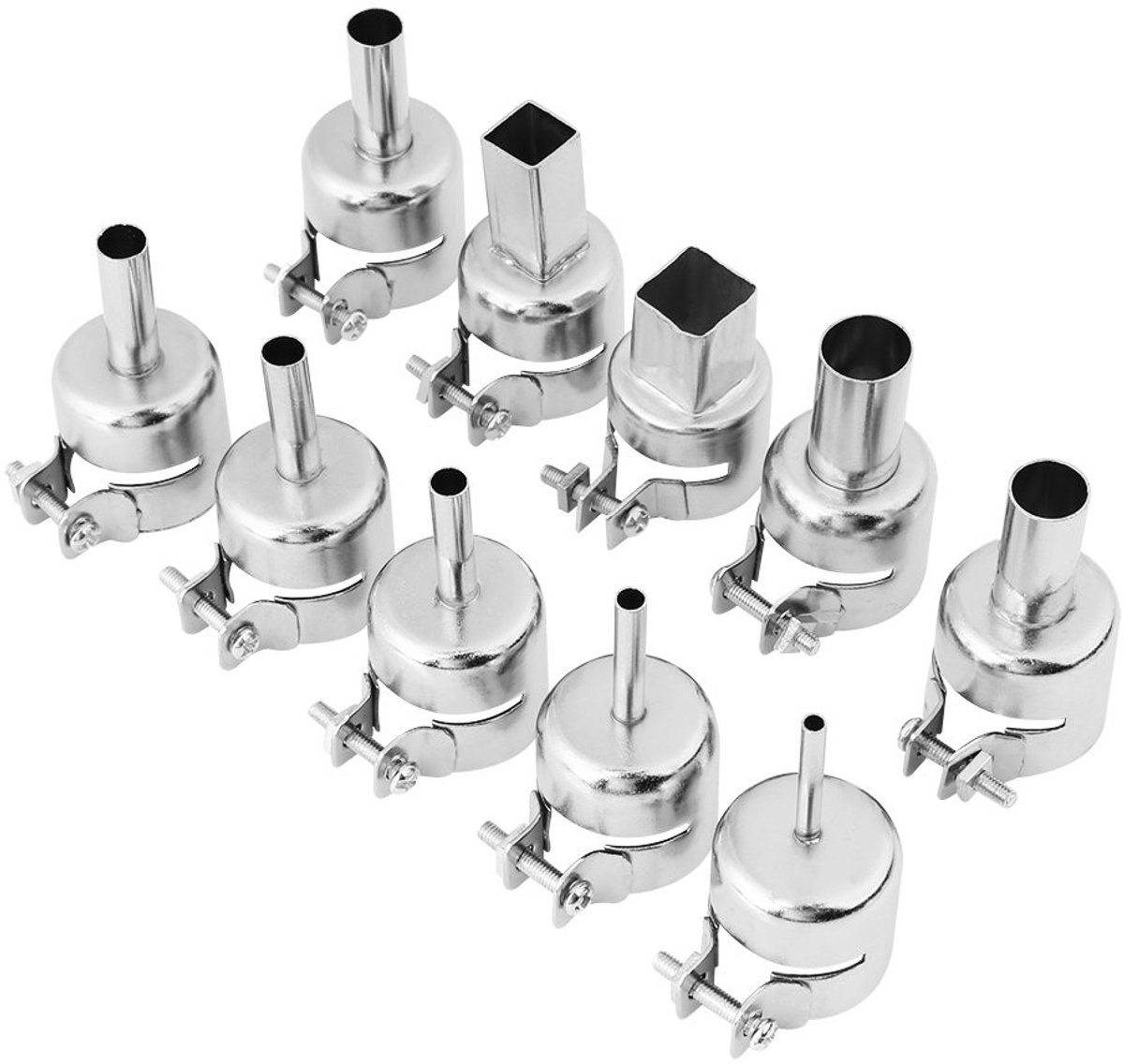 Store_8 - 10 Pieces/Set Fire Sprayer Kit - Soldering Tools - Ronde en vierkante nozzles - Stainless Steel - Geschikt voor reparatie - 10 stuks