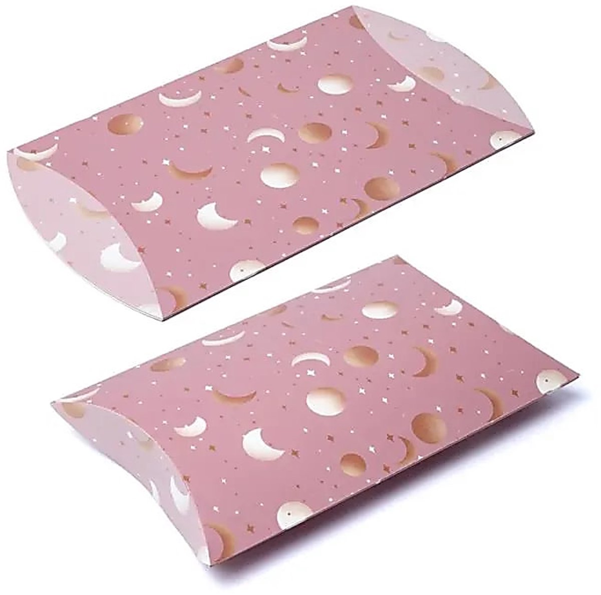 Kussendoos M Roze Maan en Sterren --verpakking van 10 stuks - 20x16,5cm - 20x16.5cm