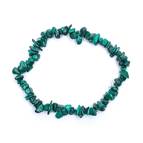 Armband Malachiet Chips Elastisch - ±0.4cm — afbeelding 2