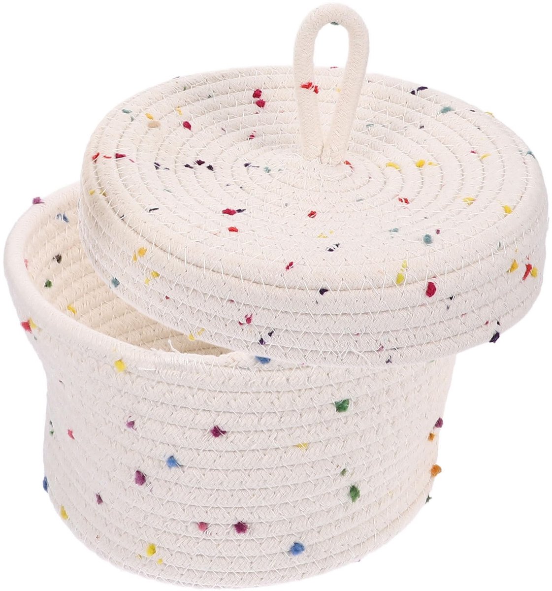 Store_9 - Opbergmand - Katoenen touw - Decoratief en praktisch - Meerkleur - Cosmetica-organizer - Voor kantoorartikelen en speelgoed