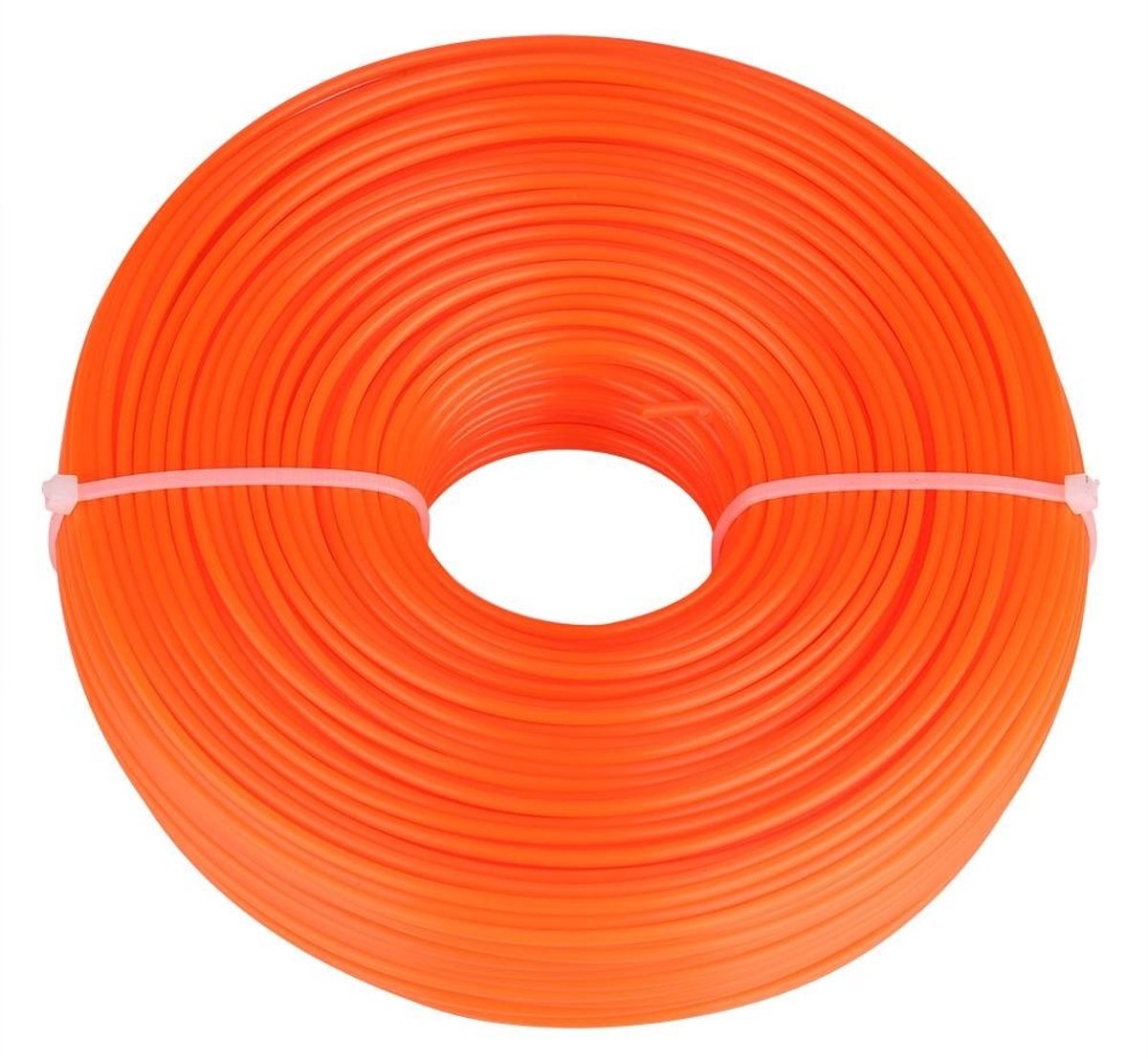 VT Goods - Trimmer Lijn Nylon Koord - 2.4mm Draad - Voor Grasmaaier - 50 M - Geschikt voor Benzine Grastrimmer - Oranje - 100% Nylon