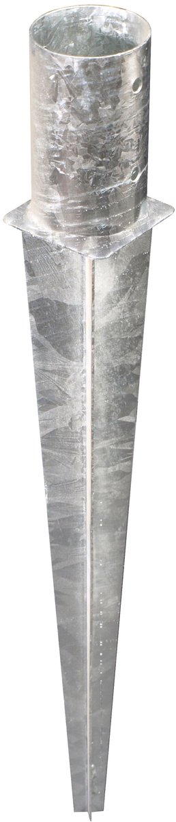 Alberts 211455 inslag-paalvoet | voor ronde of vierkante houten palen | thermisch verzinkt | Ø141 mm | totale lengte 750 mm