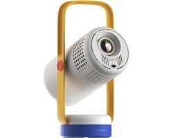 Smart Beamer - Mini Projector - Full HD 1080P - Ingebouwde Batterij - Officieel Google TV - Netflix & YouTube - Sound by JBL - Autofocus & Keystone - Draagbare Beamer - Thuisbioscoop - WiFi & Bluetooth - Outdoor Projector - Blauw