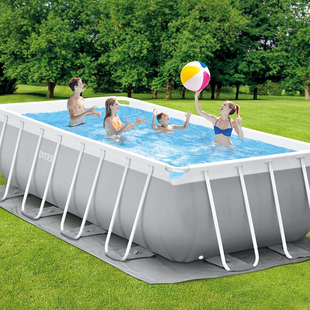 Intex Prism Frame kit piscine avec pompe de filtration - 488 x 244 x 107 cm