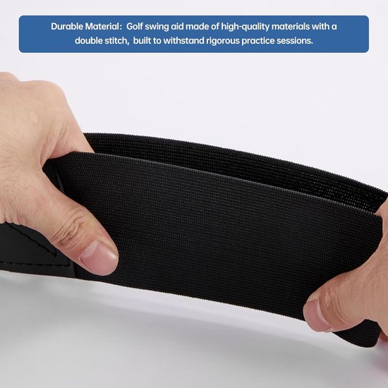 Golf Swing Training Band - Swingtrainer - 2 stuks - armsynchronisatie - trainingshulpmiddelen - Elastische golf trainingshulpband - Golf swing armband - Golf Hand Correctie Ban - Golf accessoires voor beginners - Zwart van Merkloos — afbeelding 3