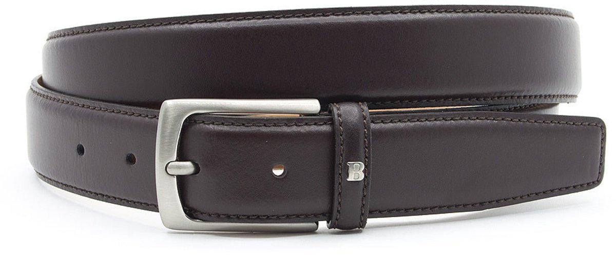 Luxe pantalon riem bruin - Heren riem - 3 cm breed - Leer - Basic riem - Casual - Maat 110