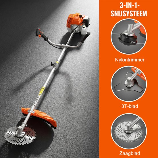 CONENTOOL 3-in-1 Benzine Bosmaaier 52CC - 2,5kW Krachtige 2-takt Grastrimmer voor Tuin & Landschap - Incl. Accessoires van Conentool — afbeelding 2
