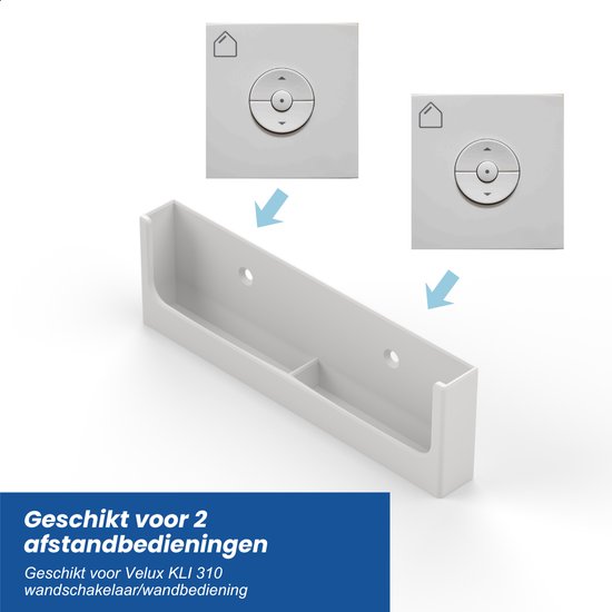 Support mural double pour télécommande Velux Integra KLI série 310 - Convient pour 2 télécommandes