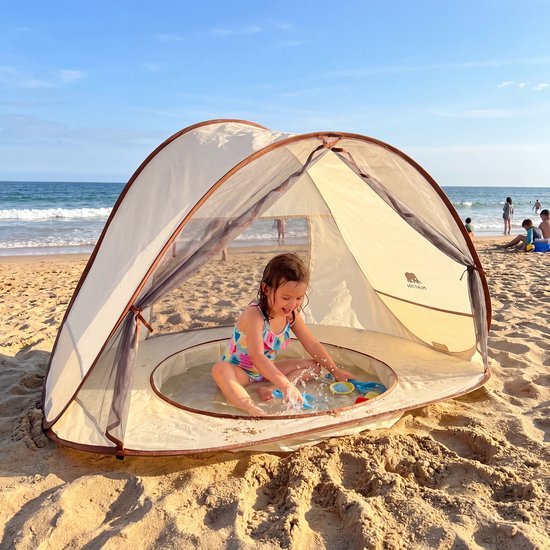 Deryan Kinderzwembad Pop-Up 3-in-1 - Baby Zwembad - Anti-UV 50+ - Sand van Merkloos — afbeelding 3