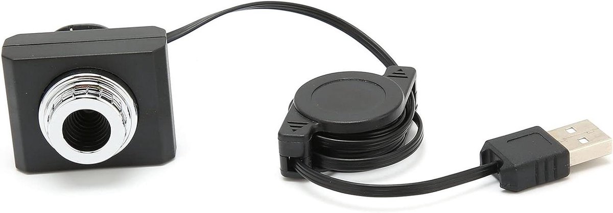 Mini USB Webcam - Webcam Computer - Videochatten - Automatische Witbalans - Compact - Zwart