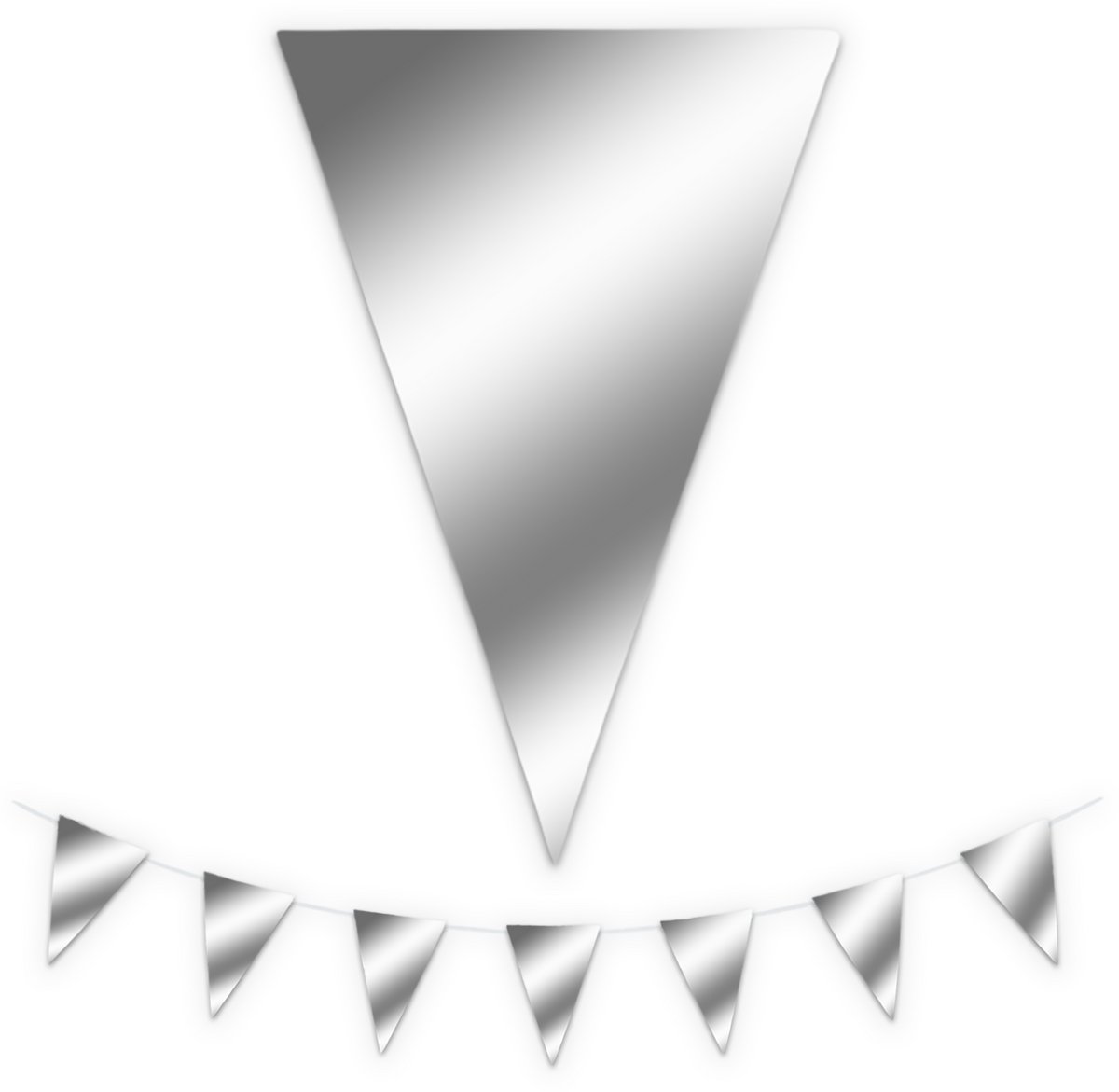 BTH - Slingers - Zilver - 10 Meter - Slingers Verjaardag - Vlaggenlijn - Verjaardag Versiering - Verjaardag - Decoratie
