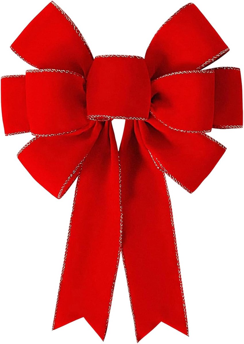 Grote Kerstboomstrikken - Rode Strikken - Klassieke Kerststrik voor Wreaths - Trappen - Haard - Bruiloften - Feestdagen - Thuisdecoratie