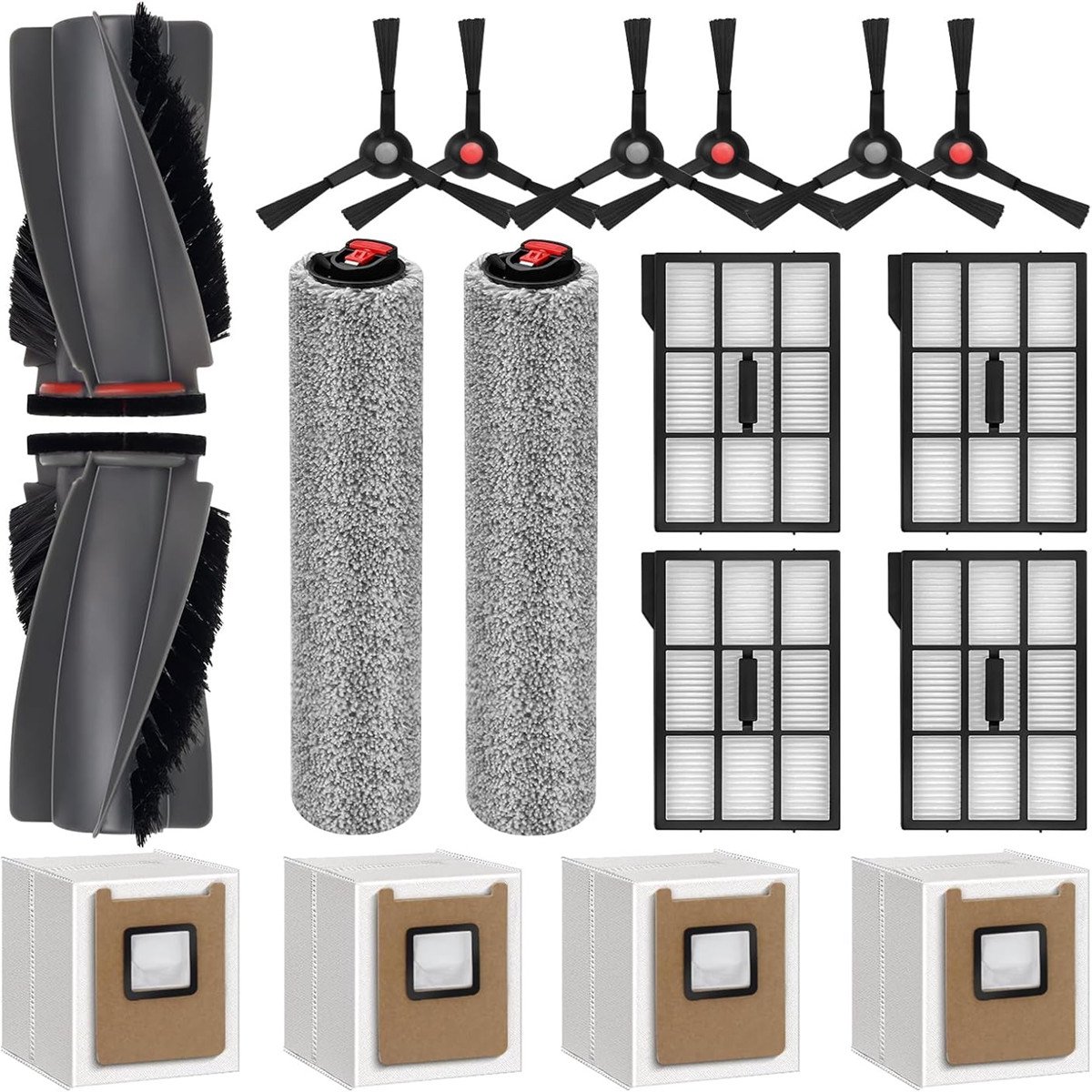17-delige vervangingsaccessoireset compatibel met Eufy RoboVac E25 Omni / E28 Omni