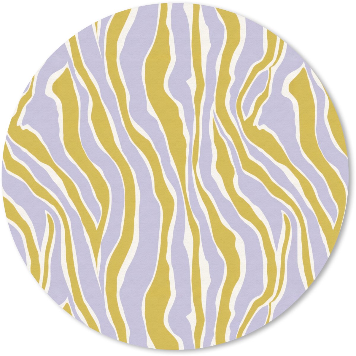 Muismat rond 50x50 cm - Mousepad Zebra - Modern - Meerkleurig - Ronde muismatten