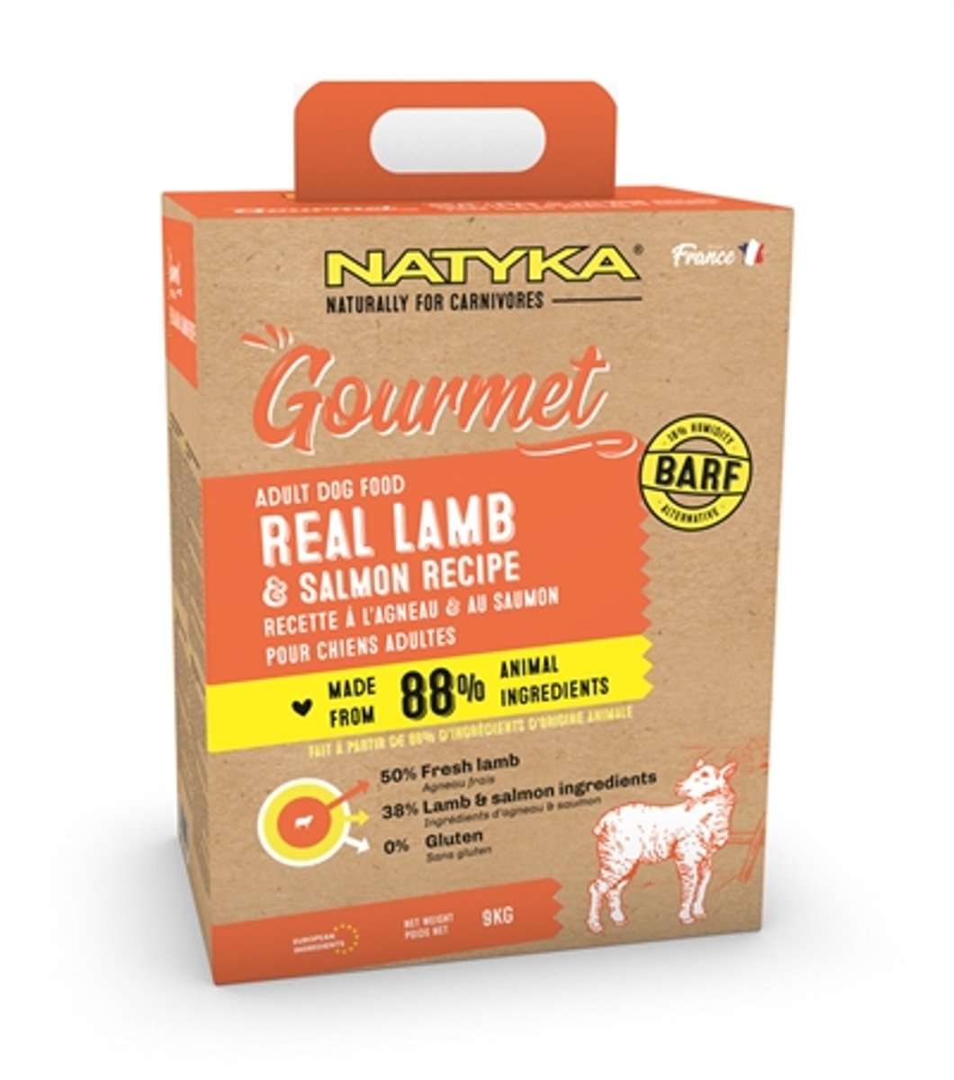 Natyka Natyka - Gourmet Adult Lamb / Salmon - Hondenvoer - 9 kg