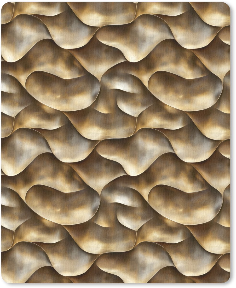 Muismat 12x16 cm - Mousepad Abstract - Antiek - Goud - Muismatten