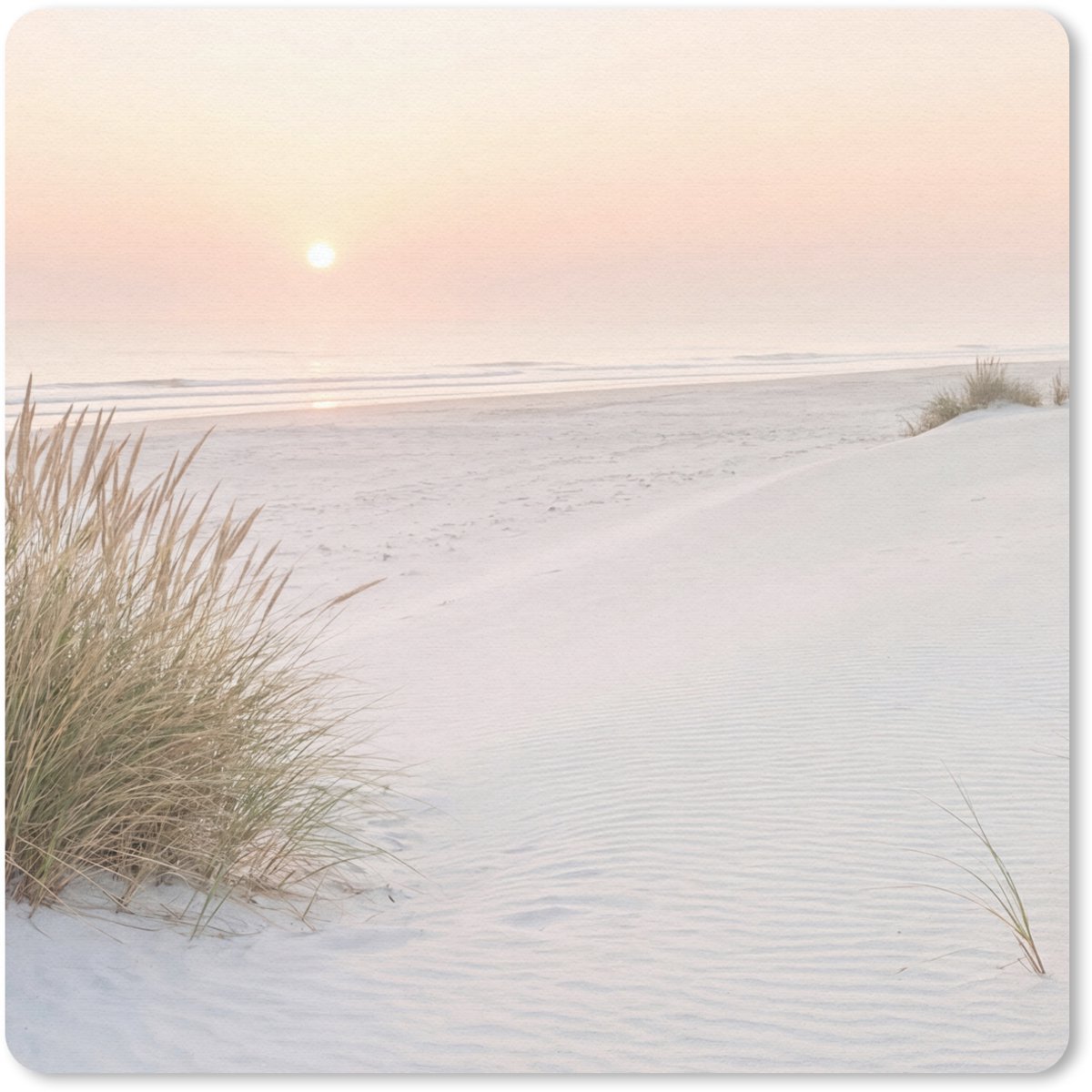 Muismat 20x20 cm - Mousepad Horizon - Duinlandschap - Zand - Muismatten