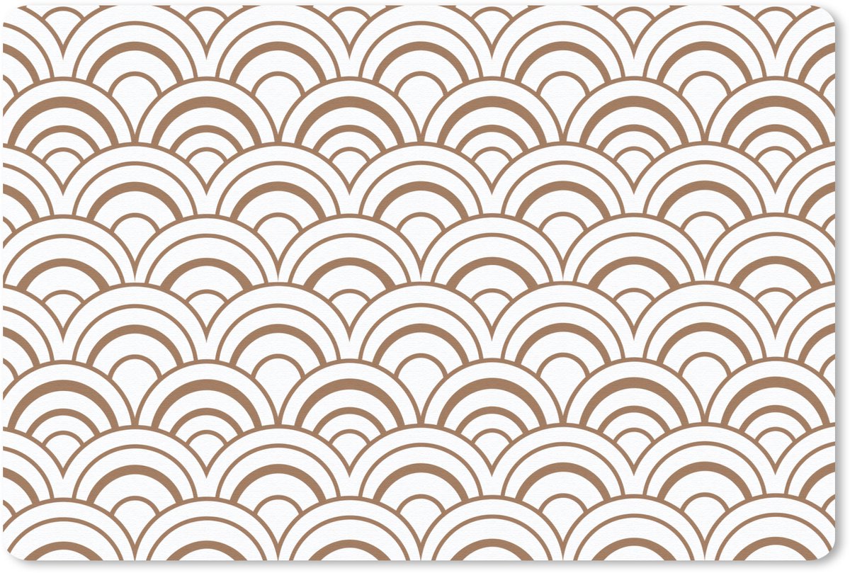 Muismat 13x8 cm - Mousepad Klassiek - Motief - Terracotta - Muismatten