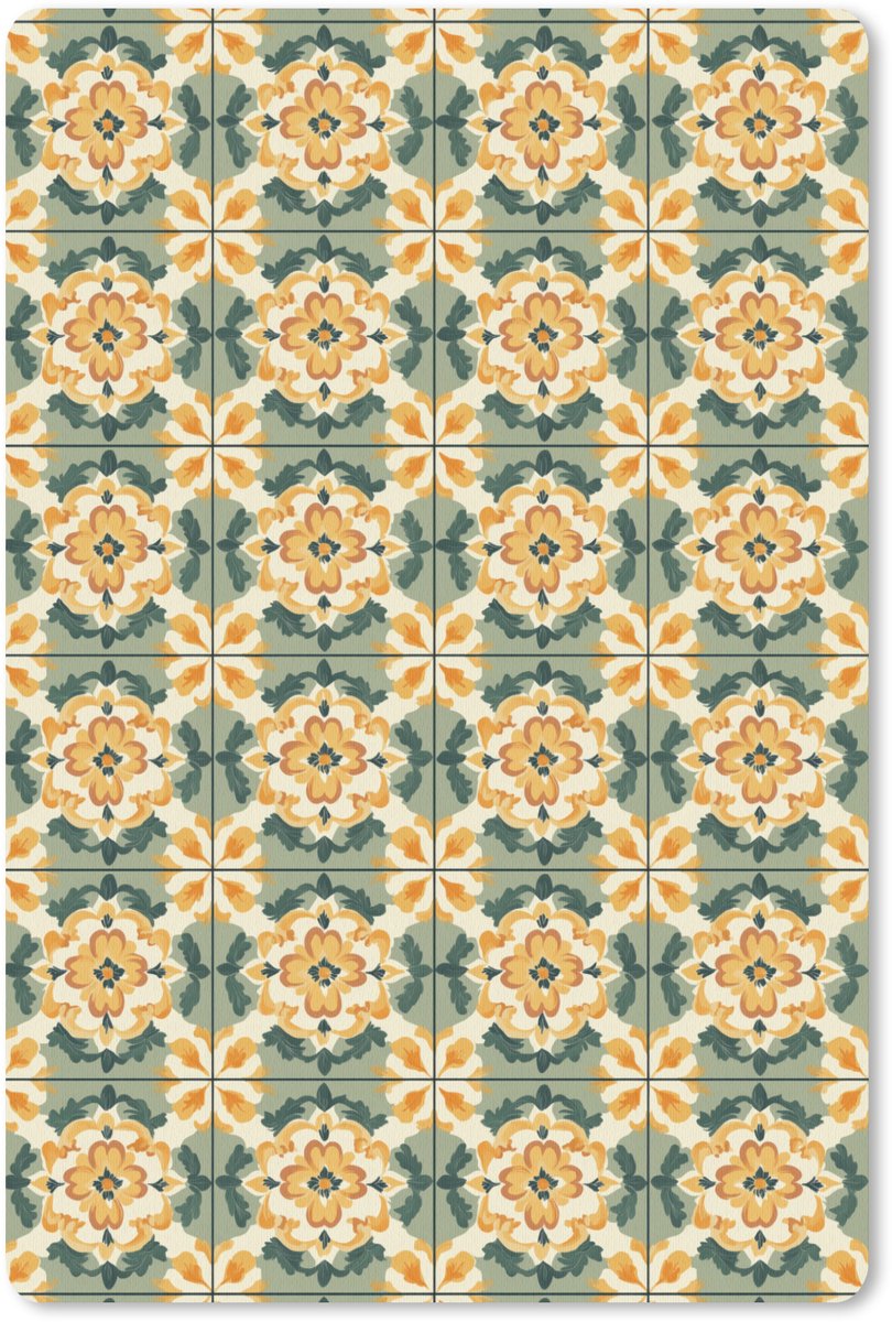 Muismat 13x20 cm - Mousepad Keramiek - Verweerd - Kleurrijk - Muismatten
