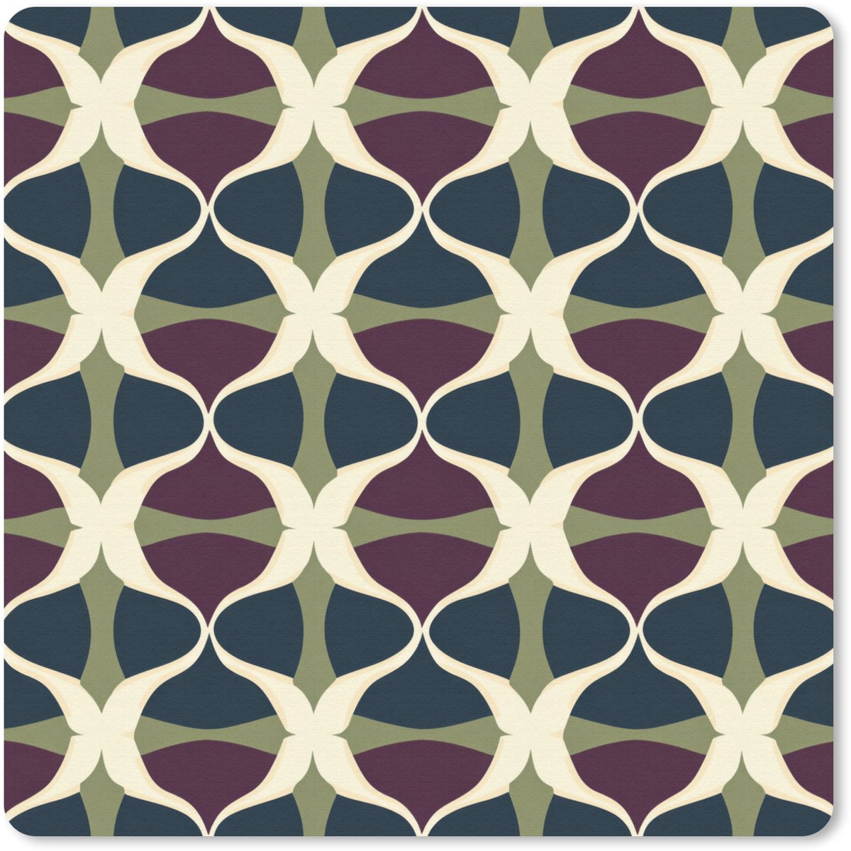 Muismat 20x20 cm - Mousepad Abstract - Retro - Kleurrijk - Muismatten