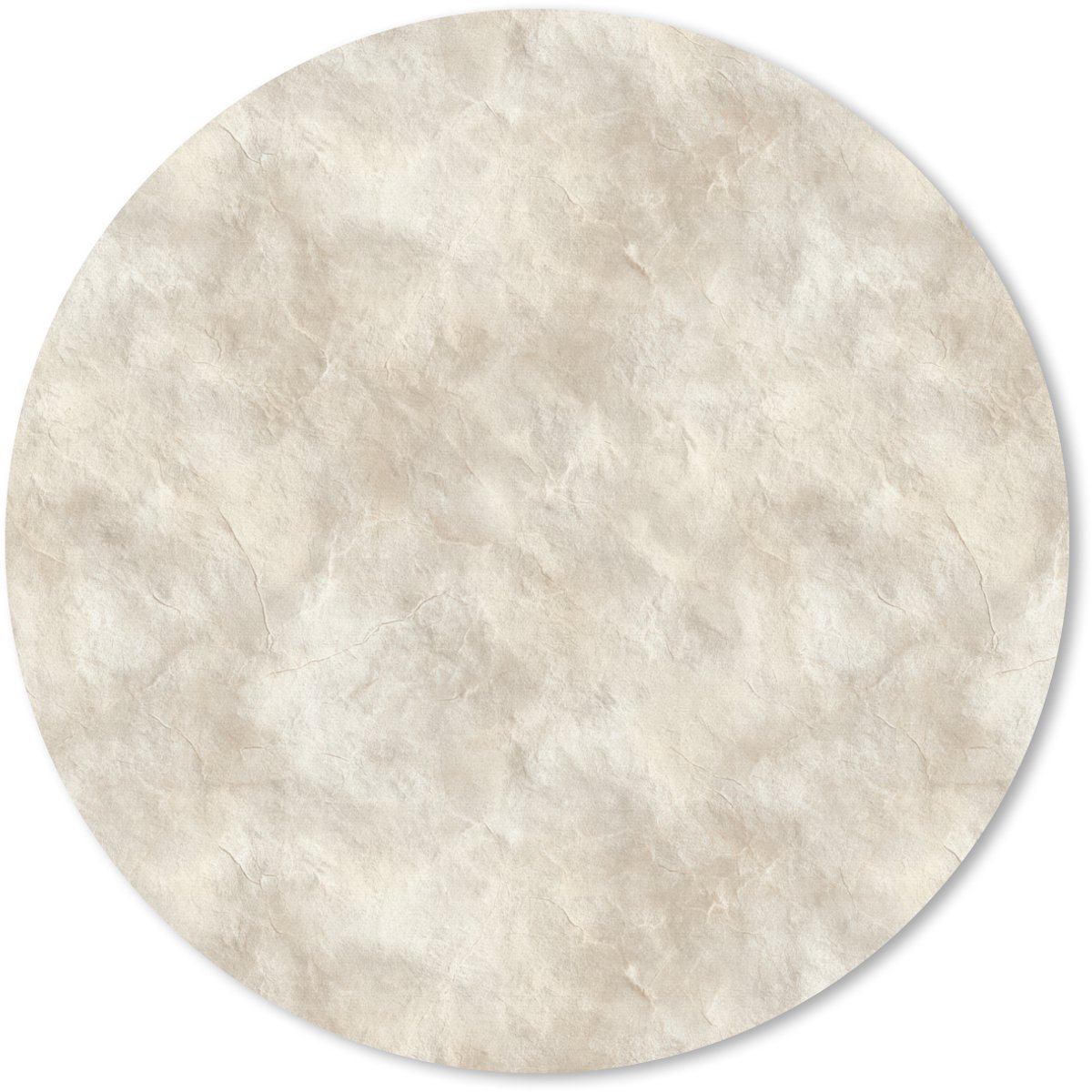 Muismat rond 20x20 cm - Mousepad Beige - Reliëfstructuur - Natuursteen - Ronde muismatten