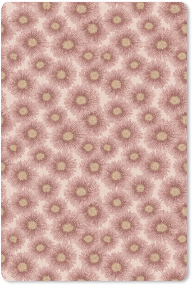 Muismat 13x20 cm - Mousepad Gerbera - Bloemen - Roze - Muismatten