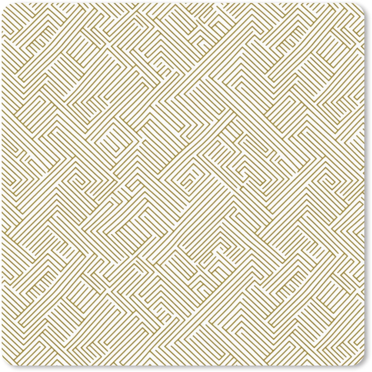 Muismat 30x30 cm - Mousepad Geometrisch - Lijnen - Groen - Muismatten
