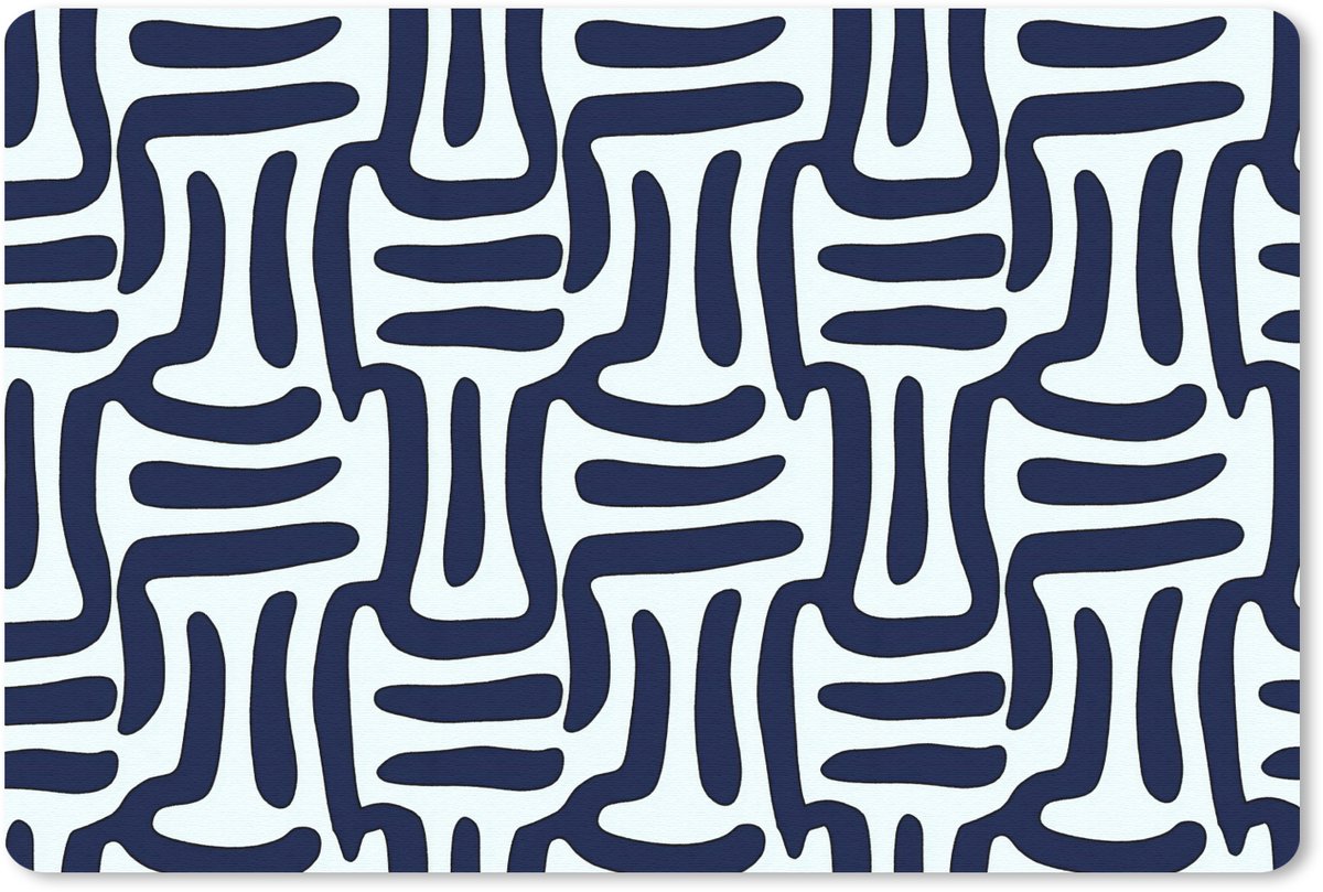 Muismat 13x8 cm - Mousepad Abstract - Modern - Blauw - Muismatten