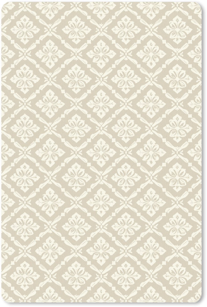Muismat 13x20 cm - Mousepad Floraal - Ornament - Beige - Muismatten