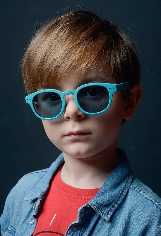 Kinder Zonnebril - Polarized Bril - Veilig Buiten - Flex Mechanisme Roden - 13cm Breed - Lichtblauw van Merkloos — afbeelding 3
