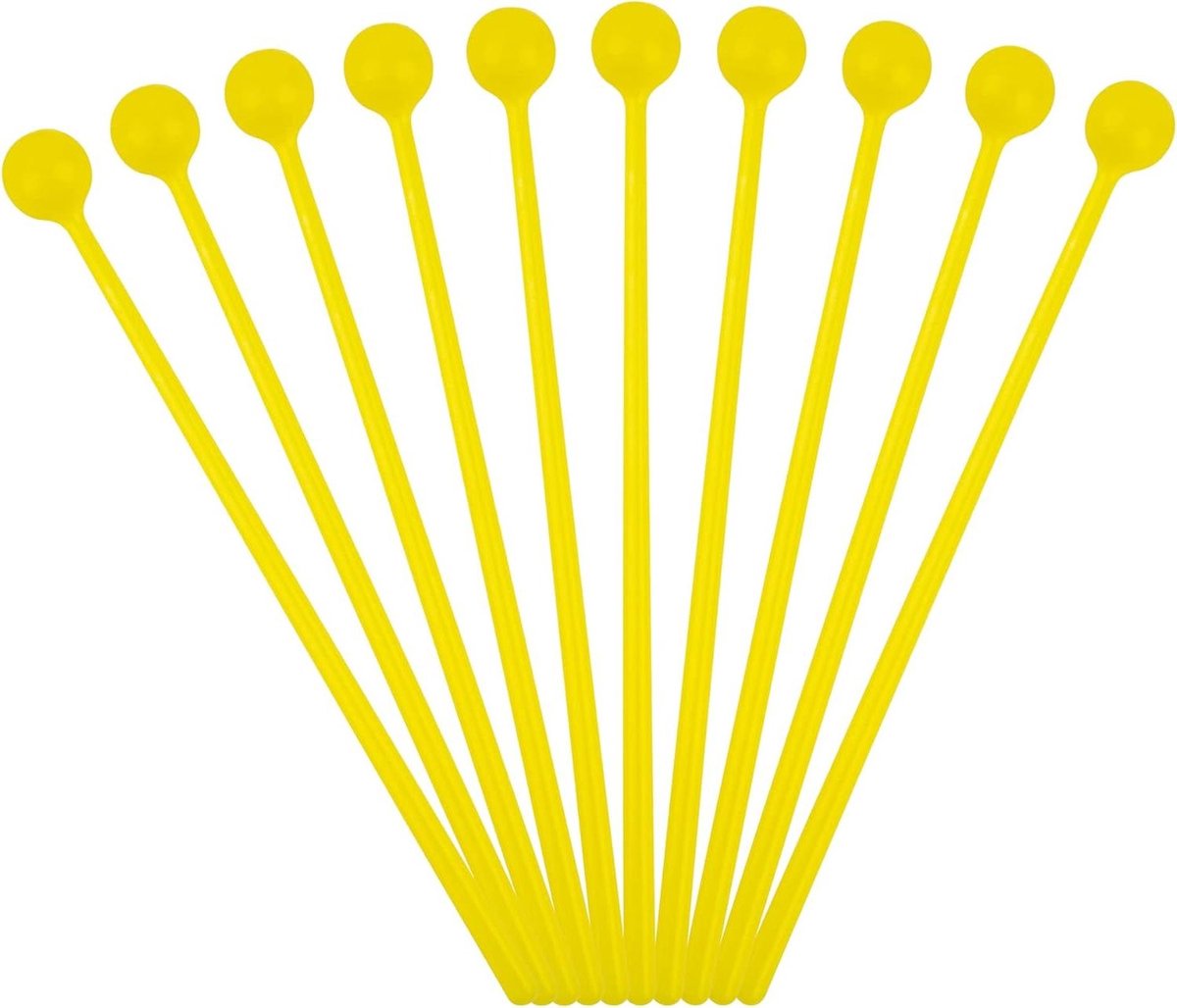Plastic Bell Mallets - Percussie Stokken - Muziek Maken - Duurzaam Kunststof - 19 cm - Geel
