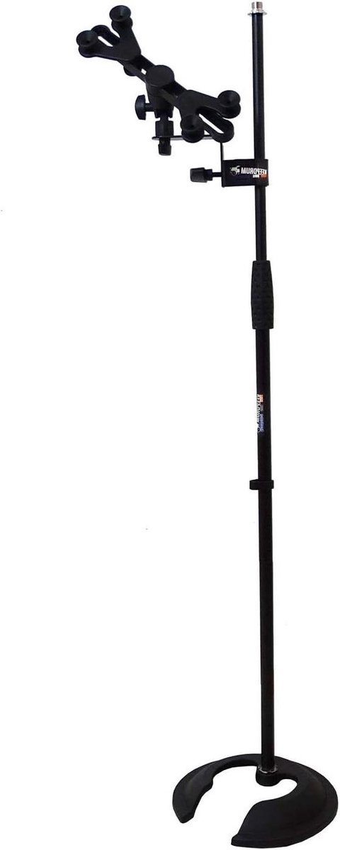 Microfoonstandaard Recht - Microfoon Statief - Muziek Optreden - Stapelbare Sokkel - 89-158 cm - Zwart