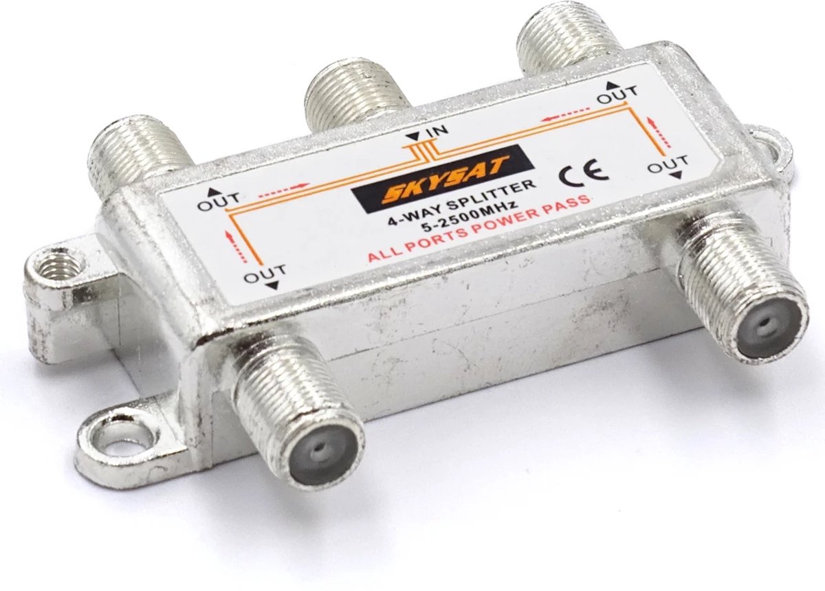 LX Serie - SAT Splitsing - 1x4 Uitgangen - Frequentie 5-2500 MHz