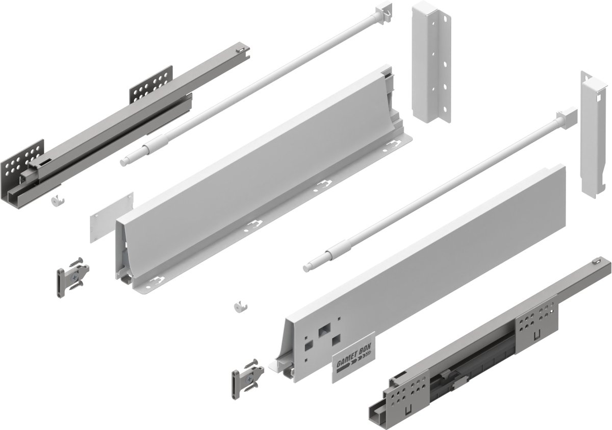 Gamet Box2 Serie - Middelgroot Lade - Wit - 450mm