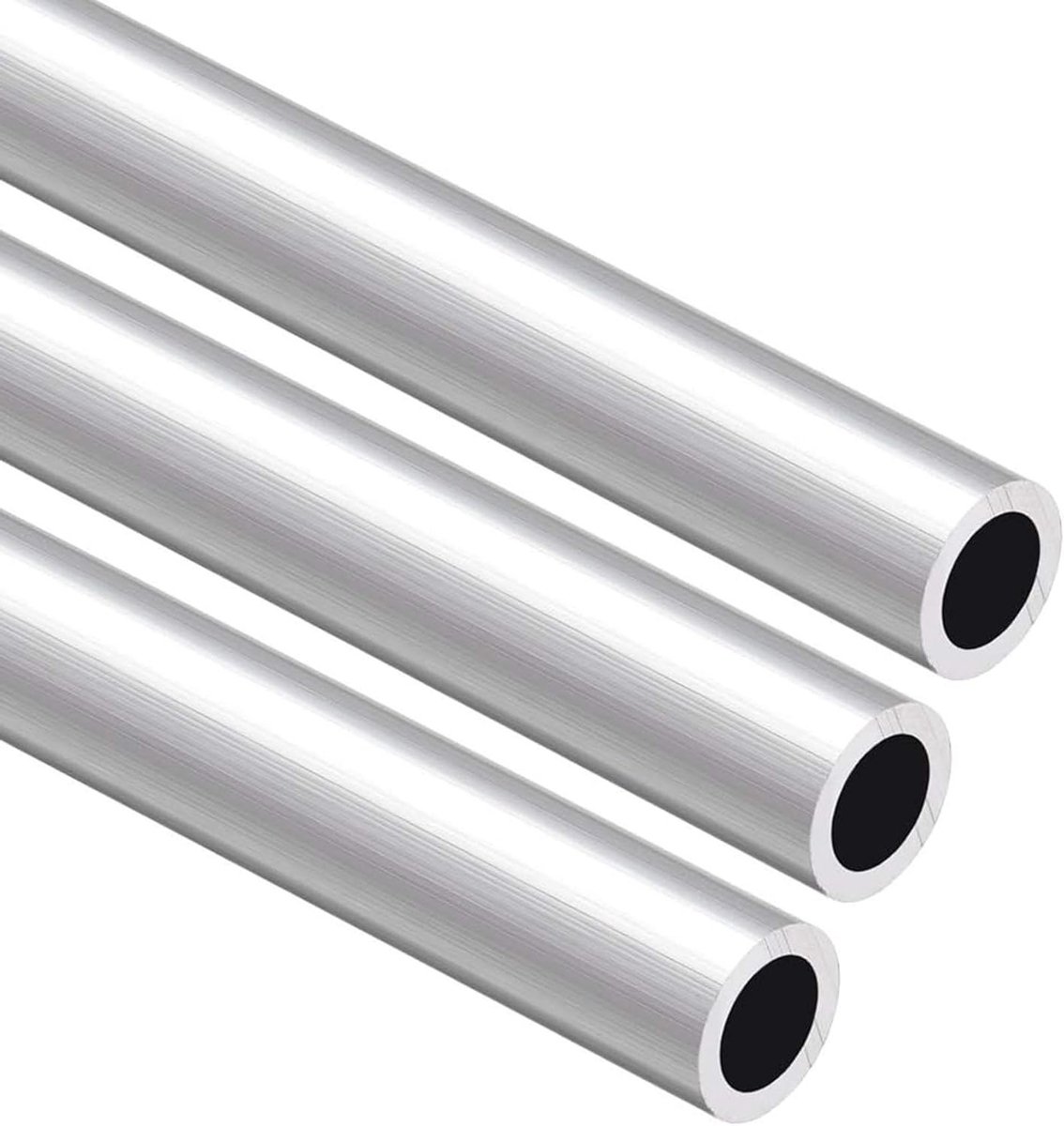 Ronde Aluminium Buizen 6060 - 10mm Buitendiameter - 6mm Binnendiameter - 250mm Lengte - Naadloze Rechte Buizen voor Industrie en Doe-Het-Zelf Projecten
