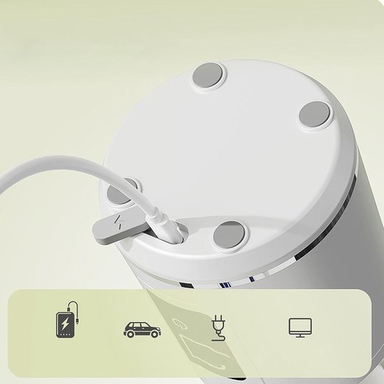Draagbare Blender - Mini USB Sapcentrifuge - Oplaadbare Persoonlijke Smoothie Maker - Voor Thuis - Kantoor & Reizen - 265*83*95mm -600mL - Wit van Merkloos — afbeelding 2