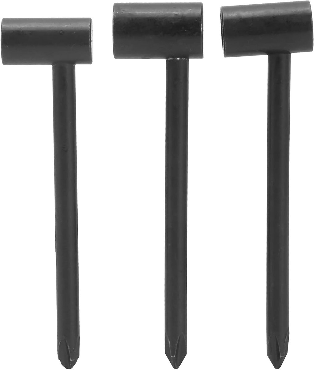 Set van 3 Stuks Gitaar Inbussleutels, 6.35MM/7MM/8MM Truss Rod Sleutels met Kruiskopschroevendraaier voor Gitaar, Basgitaar en Onderhoud