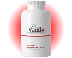 Vaud Calcium Magnesium Zink Tabletten - Sterk Magnesium Bisglycinaat & Citraat Complex met Oestercalcium - Helpt Tegen Spierkramp, Vermoeidheid en Stress - Ondersteunt Botten, Spieren en Beter Slapen - Hooggedoseerde Mineralen Formule