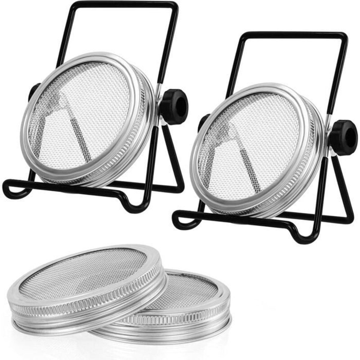 24 transparante plantenbakjes met siliconen bodem, transparante zaaipotjes van 10 cm en plastic zaaipotjes met siliconen bodem en drainagegaten.