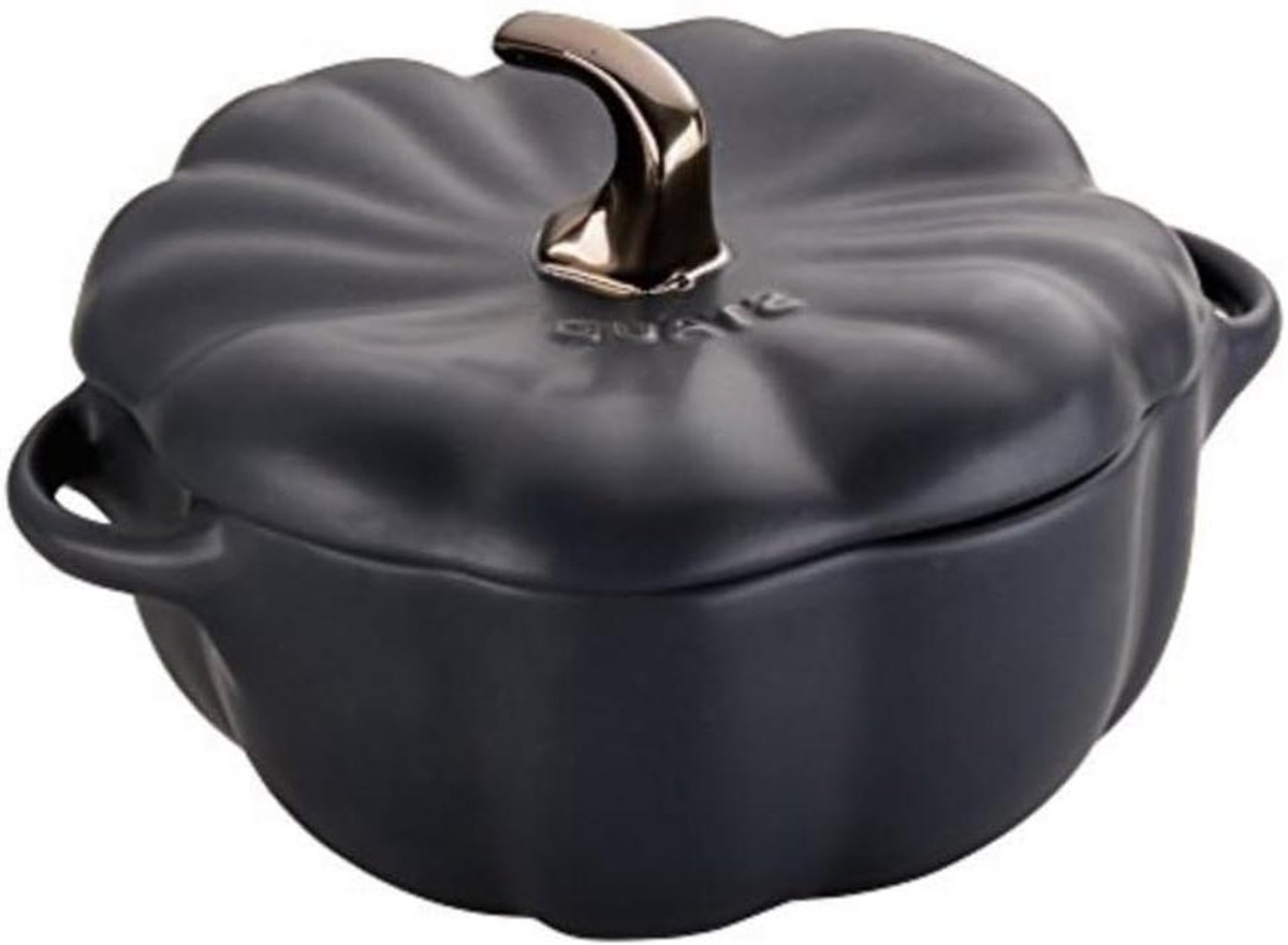Ovenschaal Pompoen - Ramekin Bakvorm - Oven tot Tafel Presentatie - Zeer Slagvast - 15 Pond - Mat Zwart
