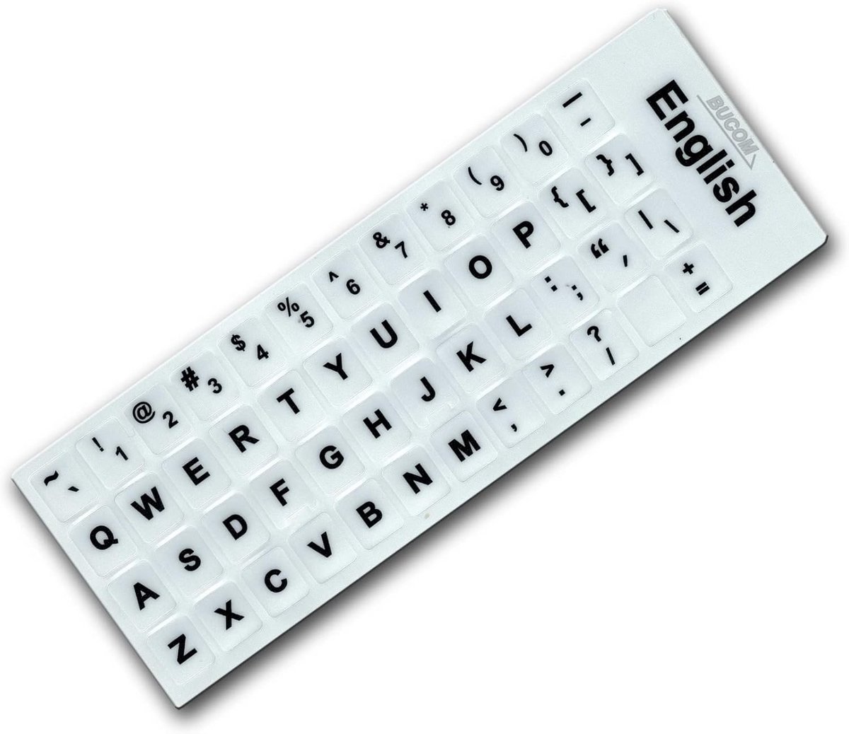 Engelse QWERTY Toetsenbord Stickers - Wit - Voor Laptop, Notebook en PC