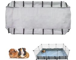 Caviakooi Bodem - Kooi Voering - Kooi Schoon Houden - Waterdichte PVC Stof - 27 x 42 inch - Grijs