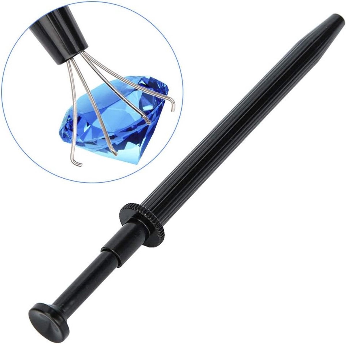 Professionele 4-tanden juwelierspincet met grip voor het plaatsen van edelstenen, solderen en sieraden maken