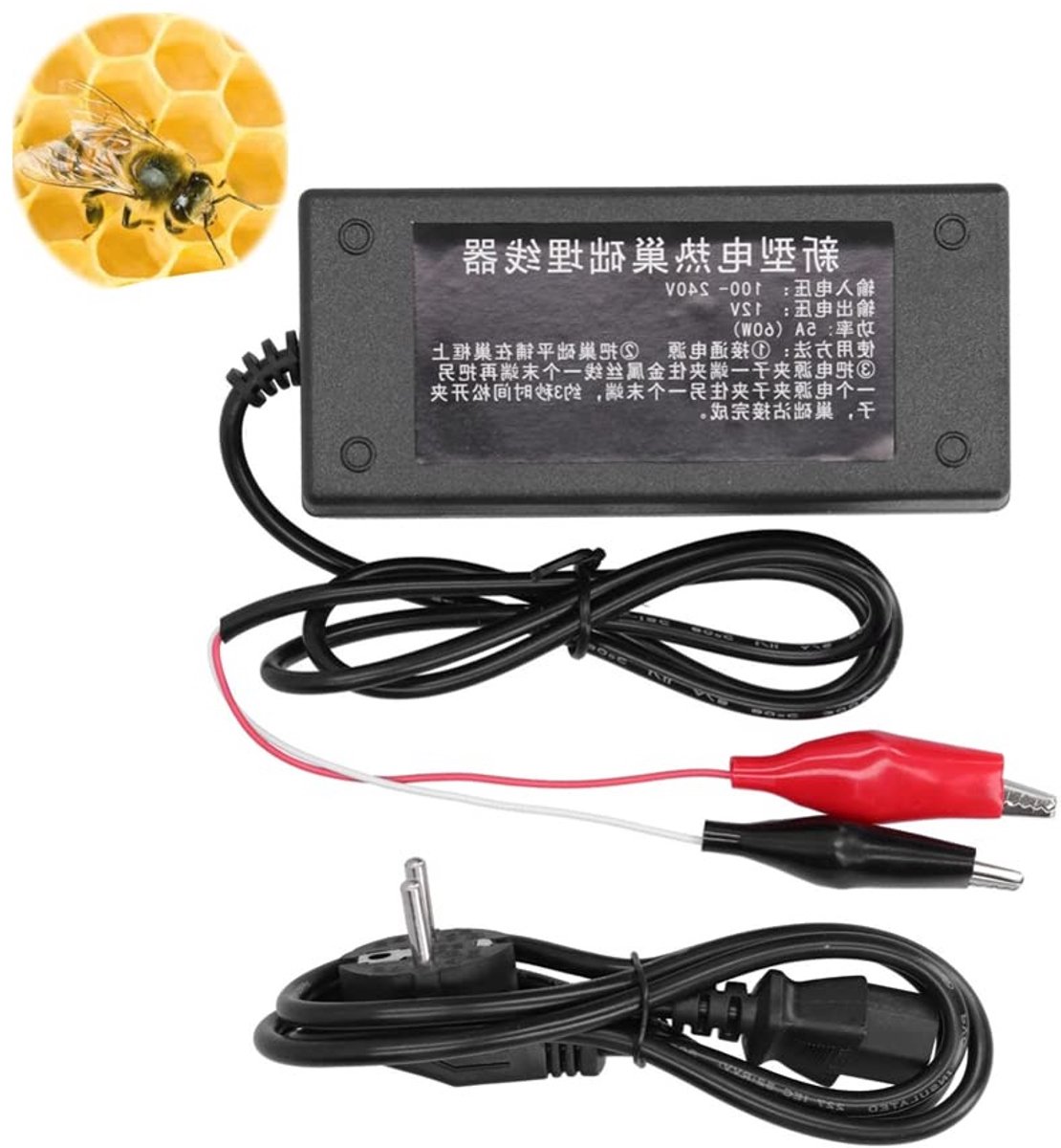 Hoge Efficiëntie Elektrische Draad Inbouwmachine voor Bijenhouders, Ideaal voor Was en Gereedschap, 12V 60W Accessoire voor Bijenteelt