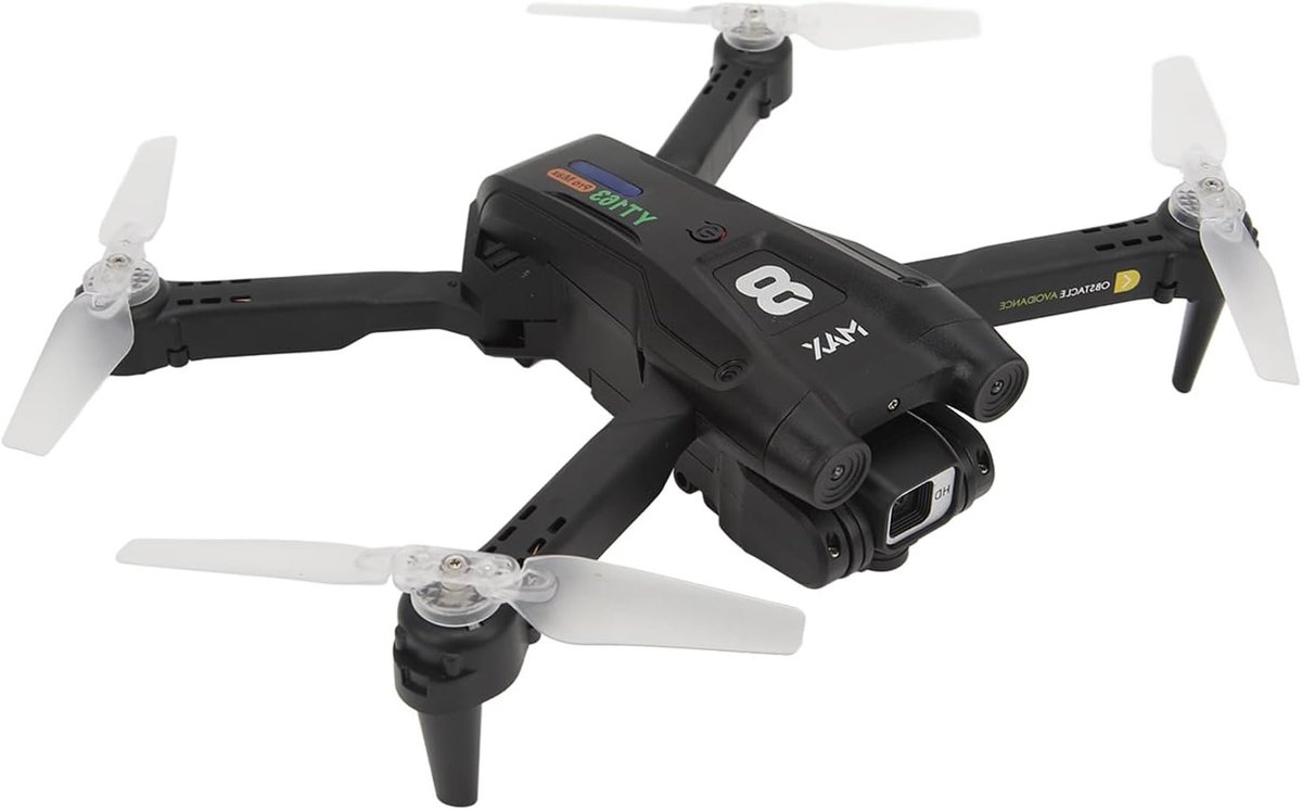 LED Drone met HD Dual Camera, 50x Zoom, Obstakelvermijding en Vouwbaar Ontwerp voor Beginners en Kinderen