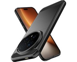 Telefoonhoesje Honor Magic8 Pro - Hoesje Beschermhoes - Telefoon Beschermen - Carbon Fiber Textuur - 6.71 Inch Scherm - Zwart