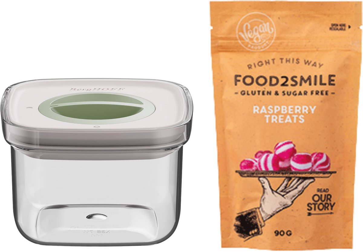 & FRIENDS | Food2Smile + Smart Seal 0.40L R.Berry Treats 90g - Transparant -