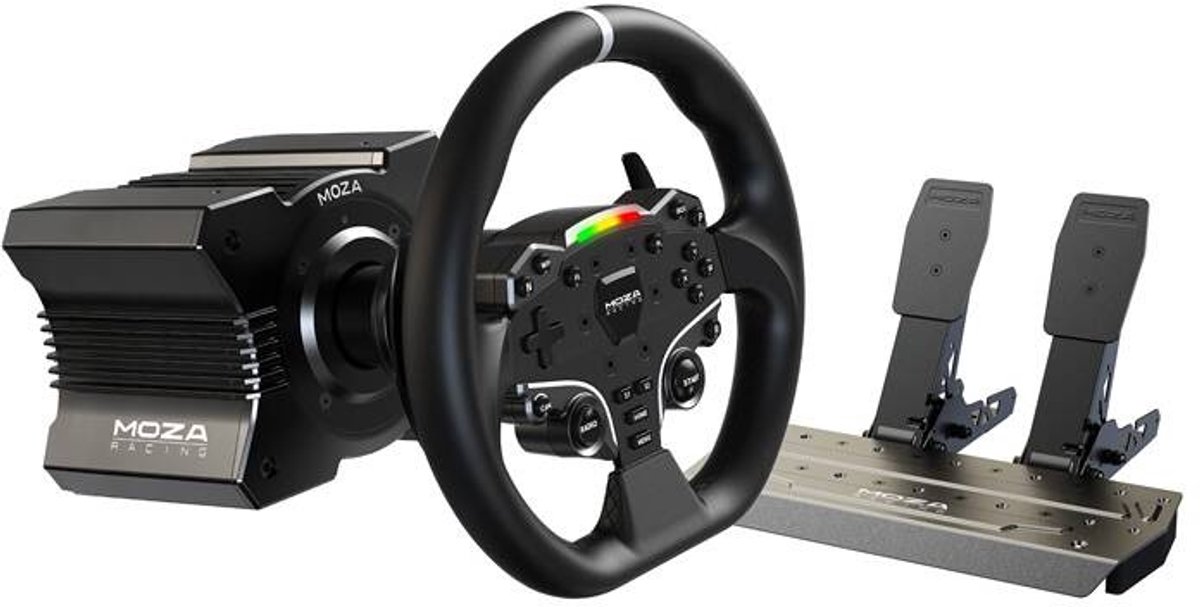 Moza R5 Bundel Racestuur + Pedalen